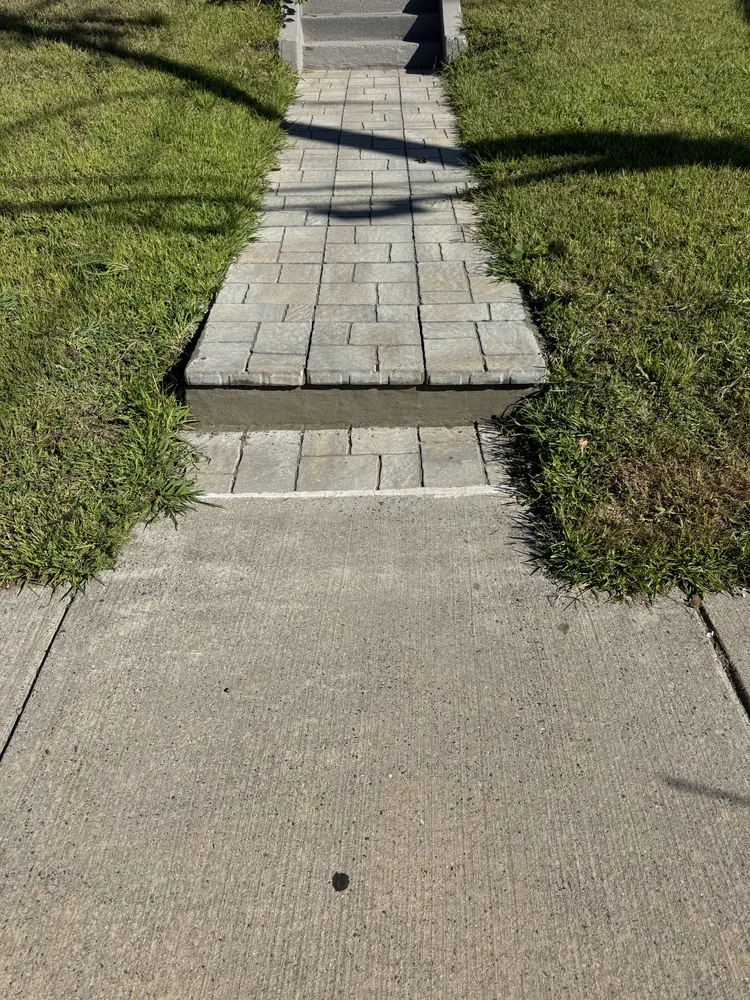Existing front walkway before restoration